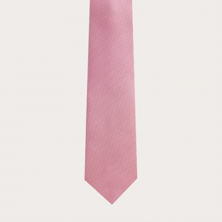 Corbata de seda jacquard, rosa