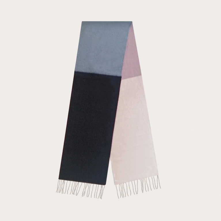 Long scarf in multicolor cashmere, palette du Printemps