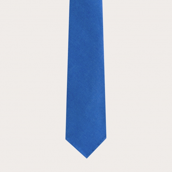 unlined necktie wool true hemp blue royal