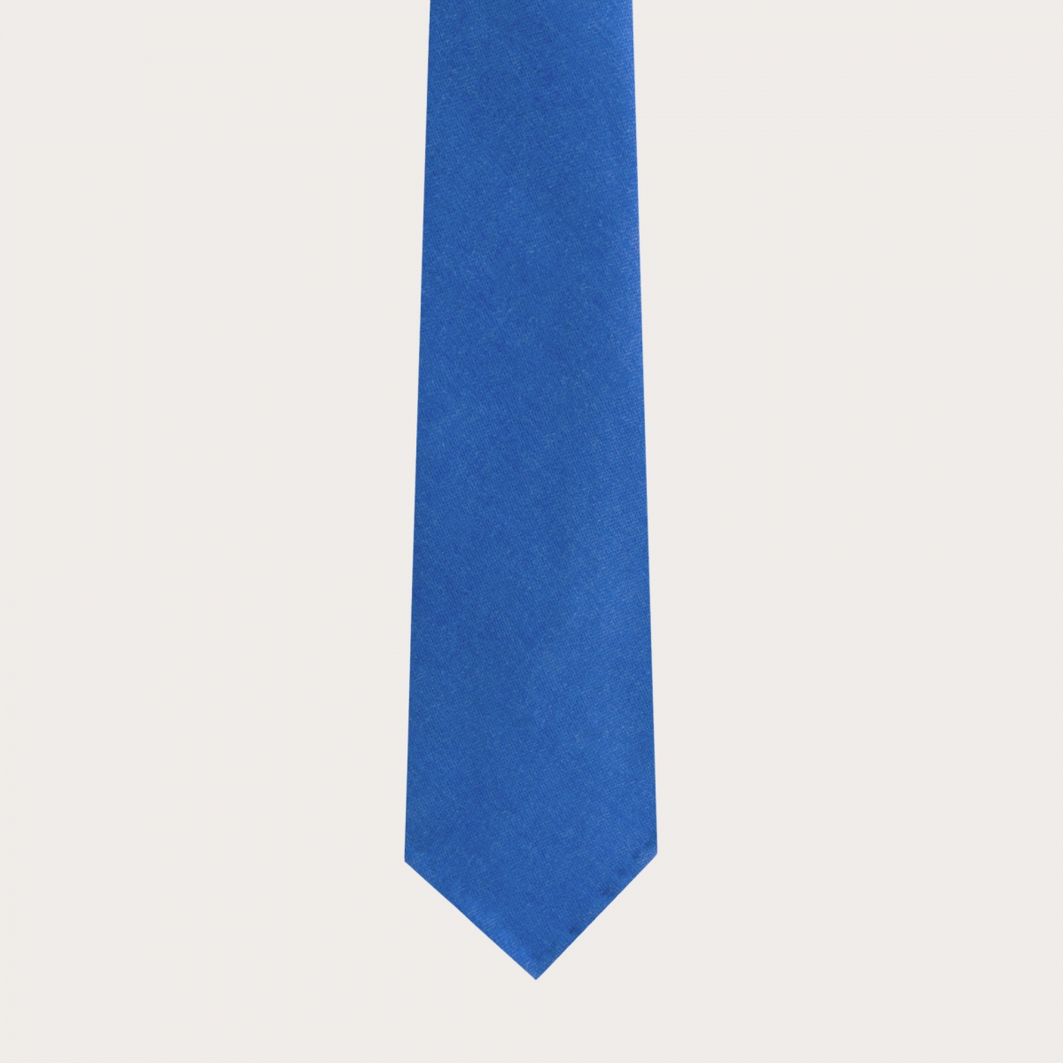 unlined necktie wool true hemp blue royal