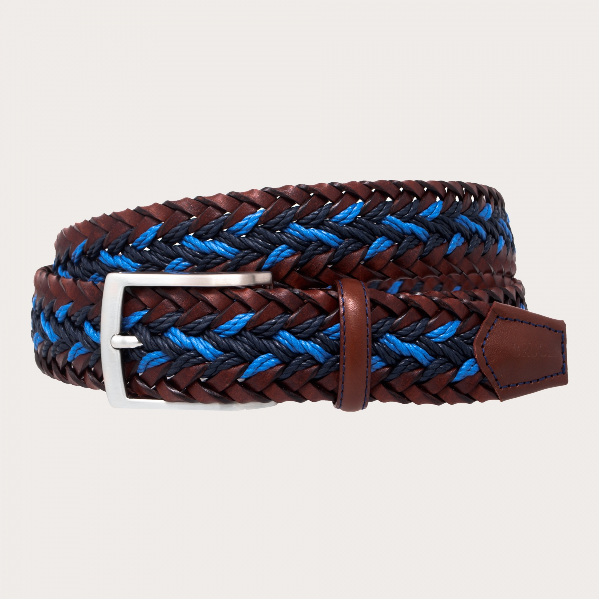 Braided Leather and Cotton Belt