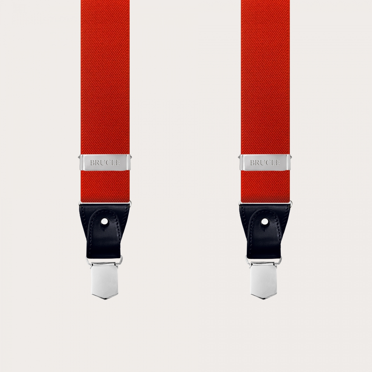 Elastic Y-Style Suspenders in Bright Red
