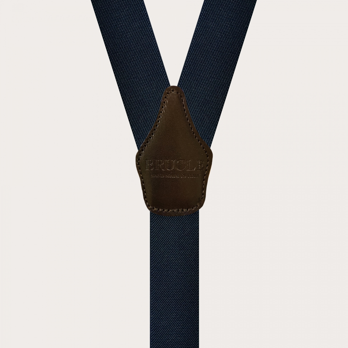 Men's blue suspenders customizable for double use clip/buttons