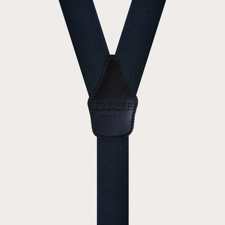 Unisex nickel free suspenders, navy blue