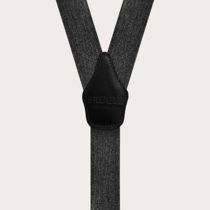 Unisex schwarze Hosenträger in Y-Form mit Jeans-Effekt