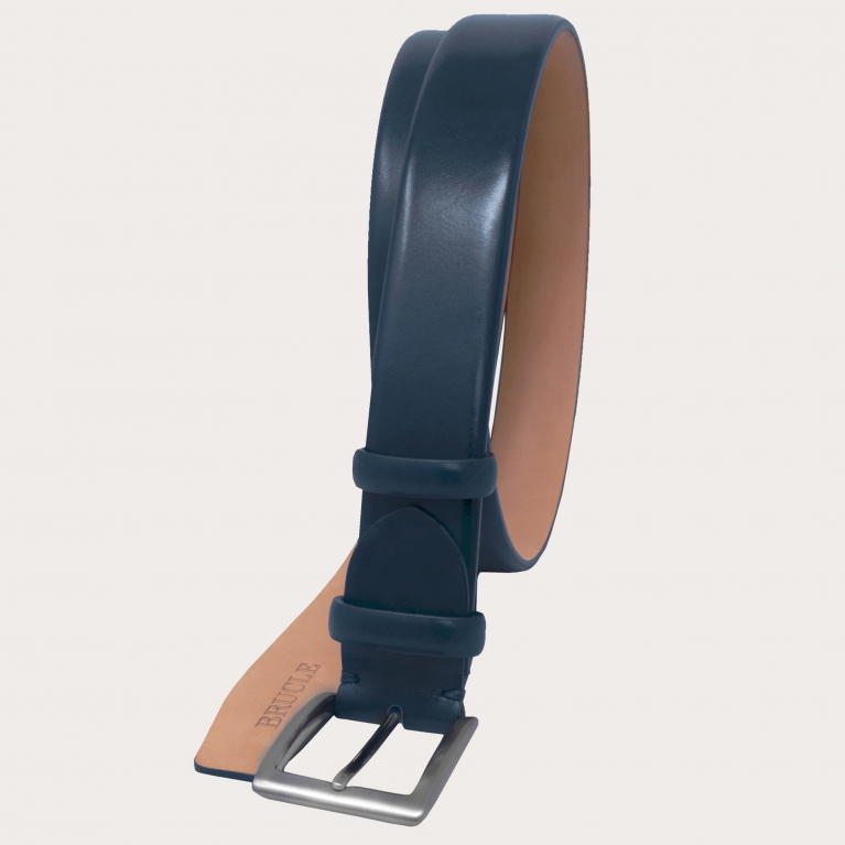 Ceinture en cuir florentin bleu