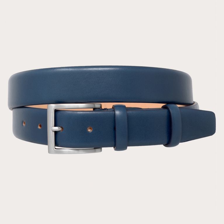 Ceinture en cuir florentin bleu