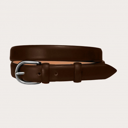 Ceinture femme en cuir florentin marron