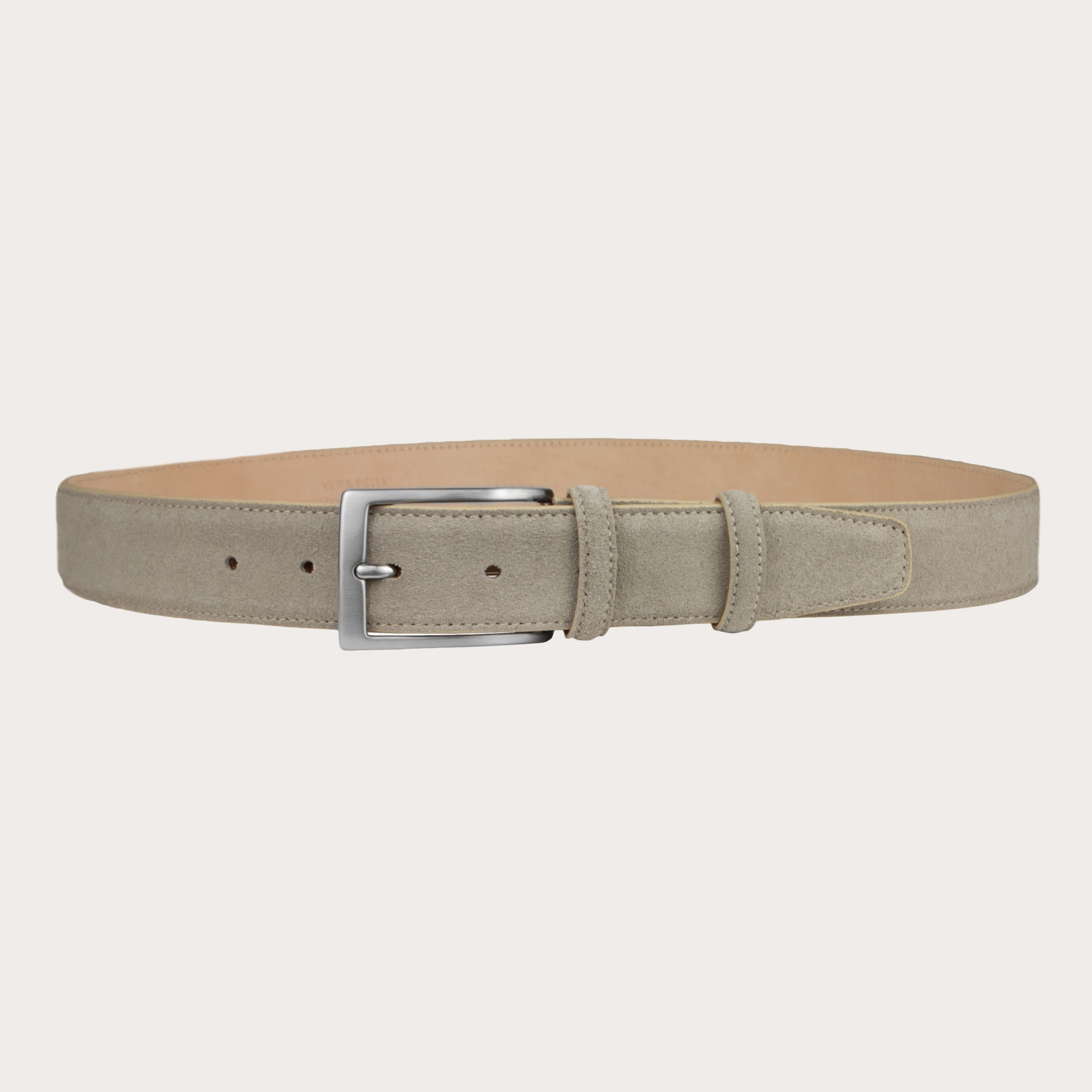 Beige suede belt