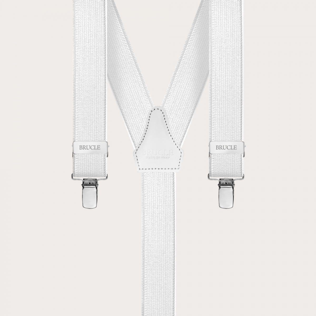 Brucle Y-Shape Suspenders with Clips, Grey