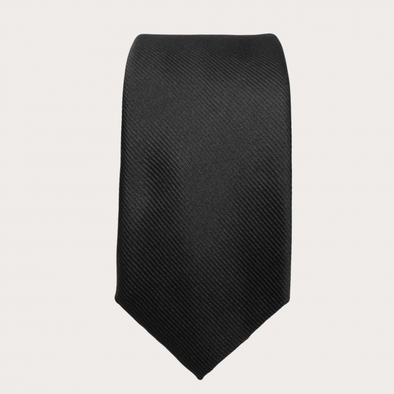 Corbata clásica en pura seda, negra
