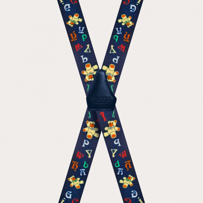 Braces suspenders kids dark blue