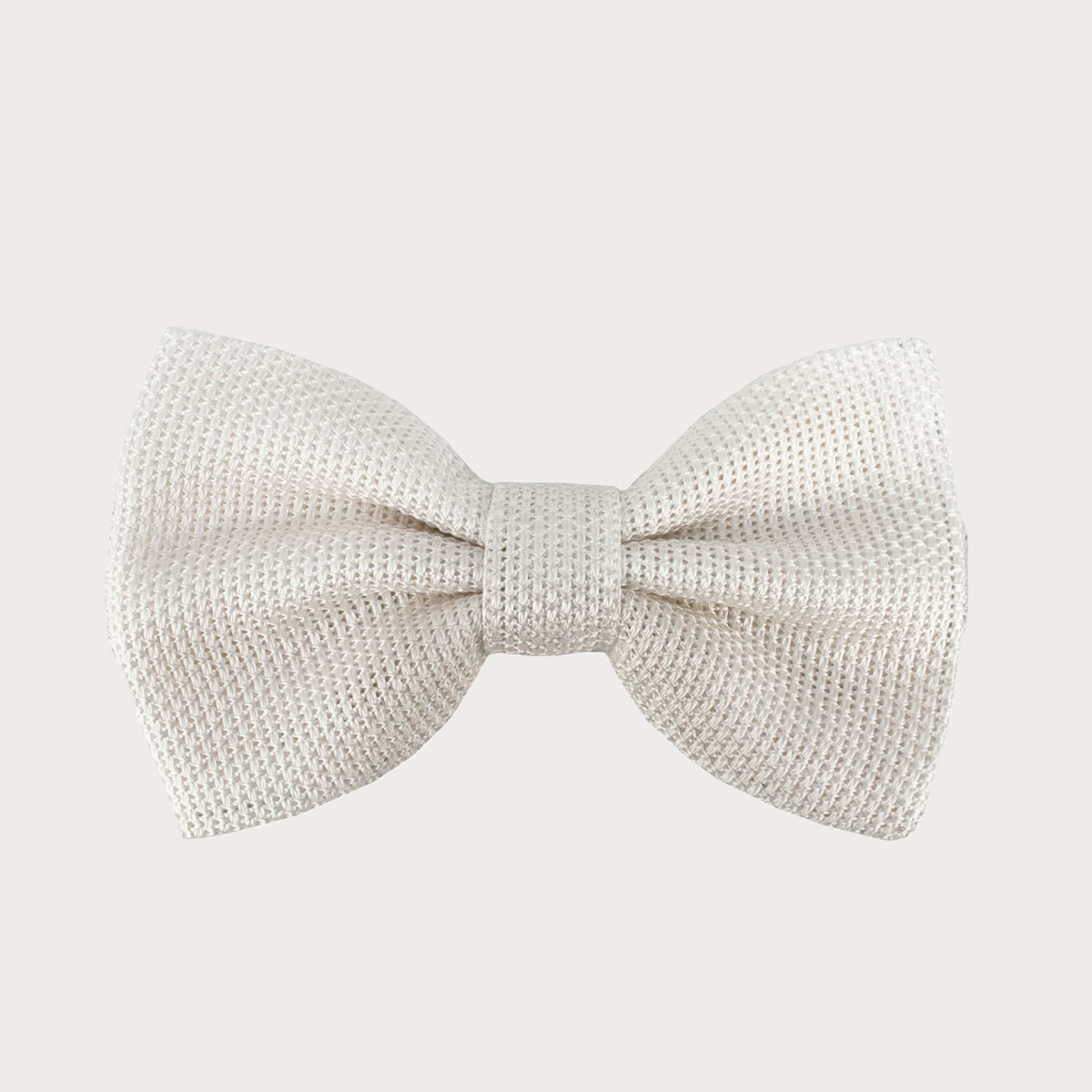 white Silk Pre-tied Bow tie