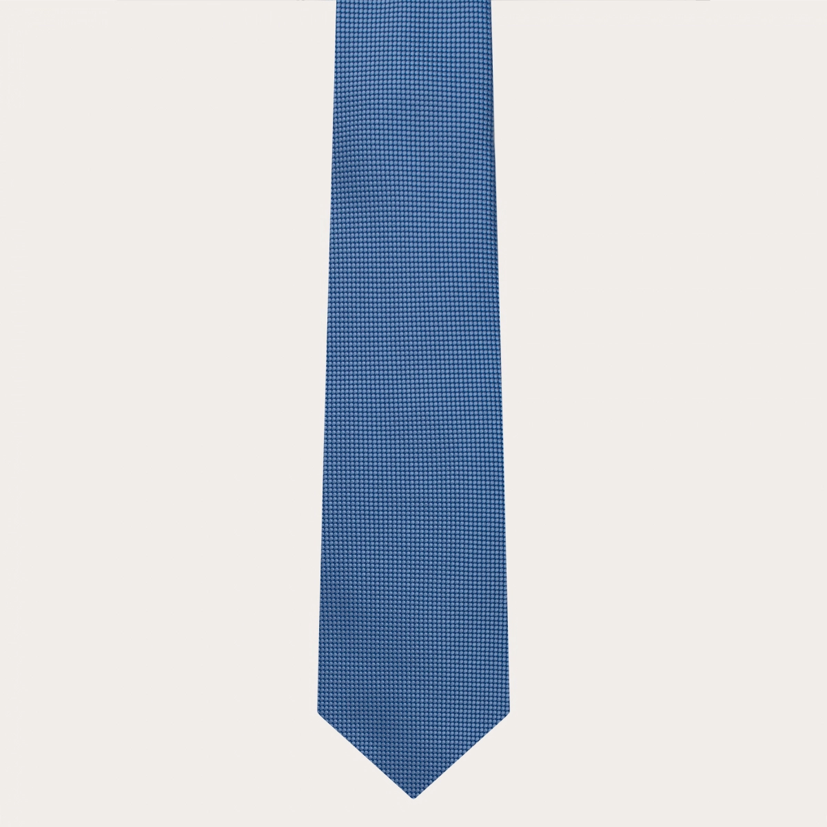 Zeremonienkrawatte aus Jacquard-Seide, hellblaues Punktmuster