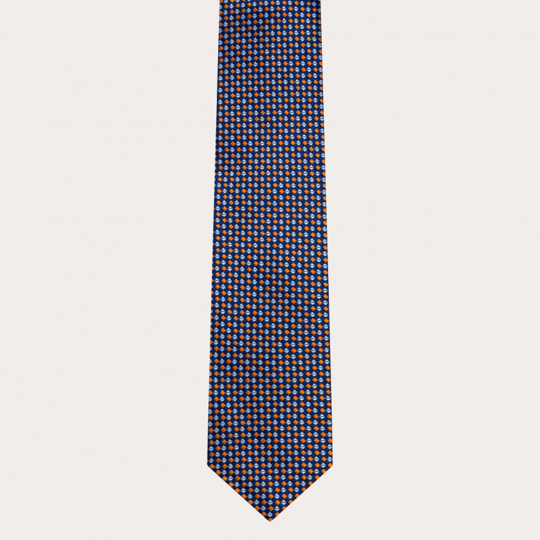 Corbata de seda jacquard, estampado multicolor