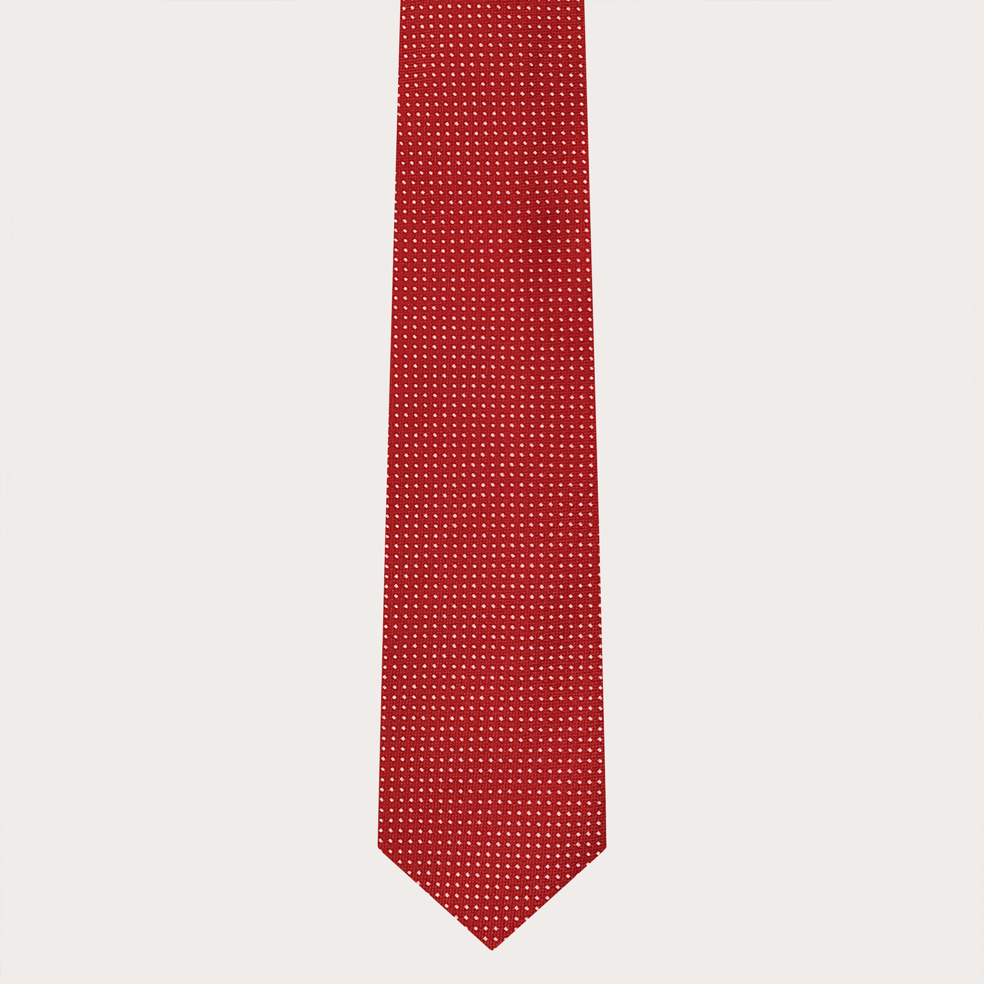 Brucle neck tie dot red silk