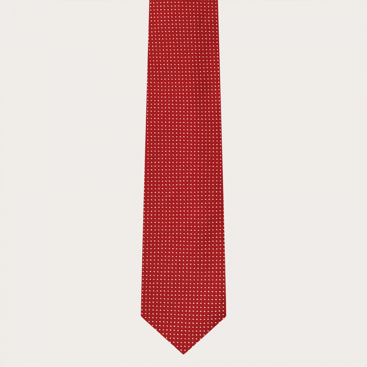 Brucle neck tie dot red silk