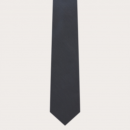 Anthracite grey necktie in jacquard silk