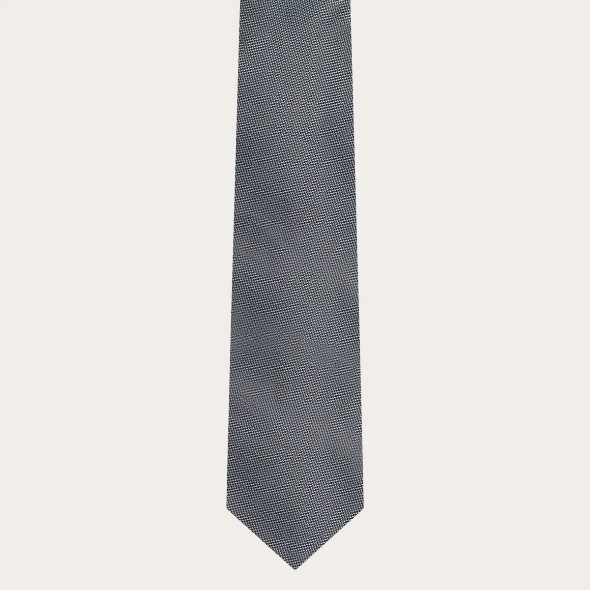 BRUCLE Corbata elegante en jacquard de seda con microestampado plateado