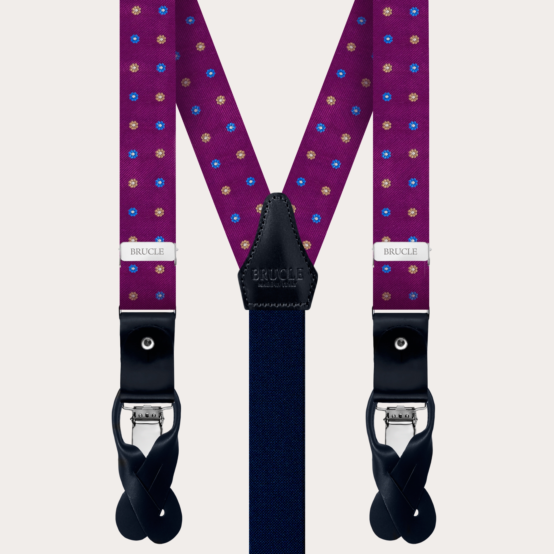 Elegant Suspenders with Floral Print