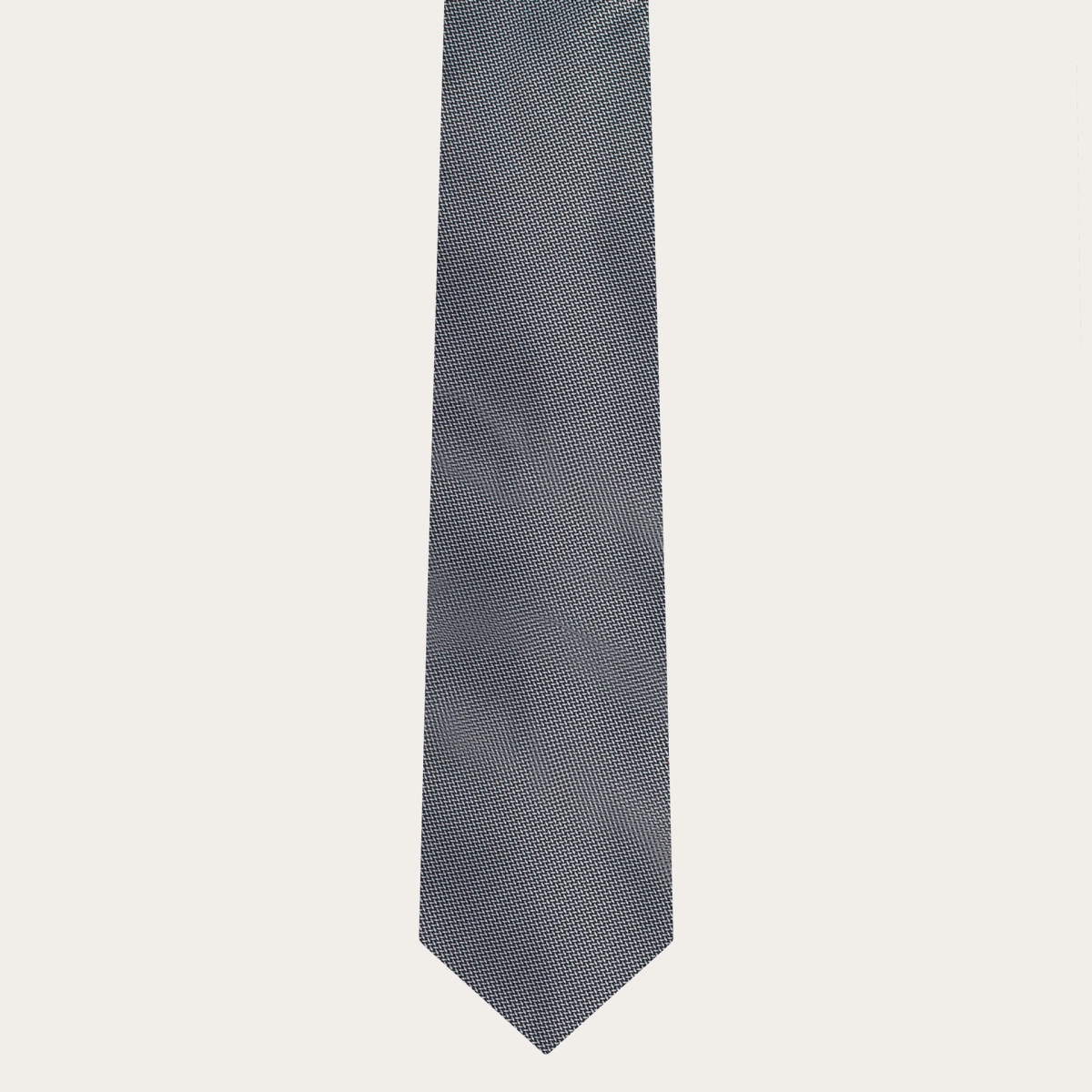BRUCLE Juego completo de tirantes, corbata y pañuelo de bolsillo, seda gris punteada