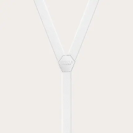 Tirantes finos blanco unisex en forma de Y para niños y jóvenes