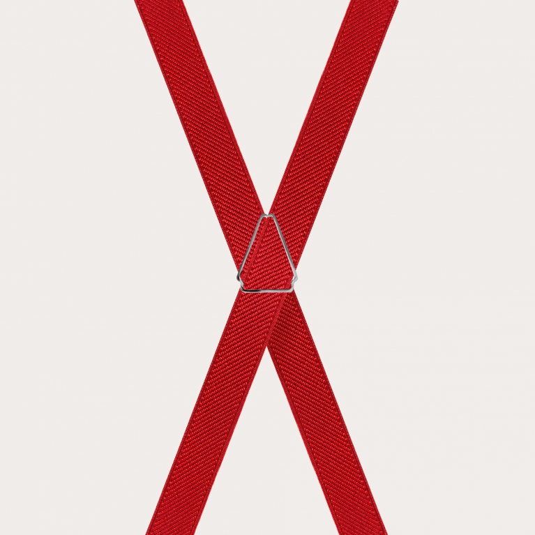 X-shaped suspenders for children and adolescents, red