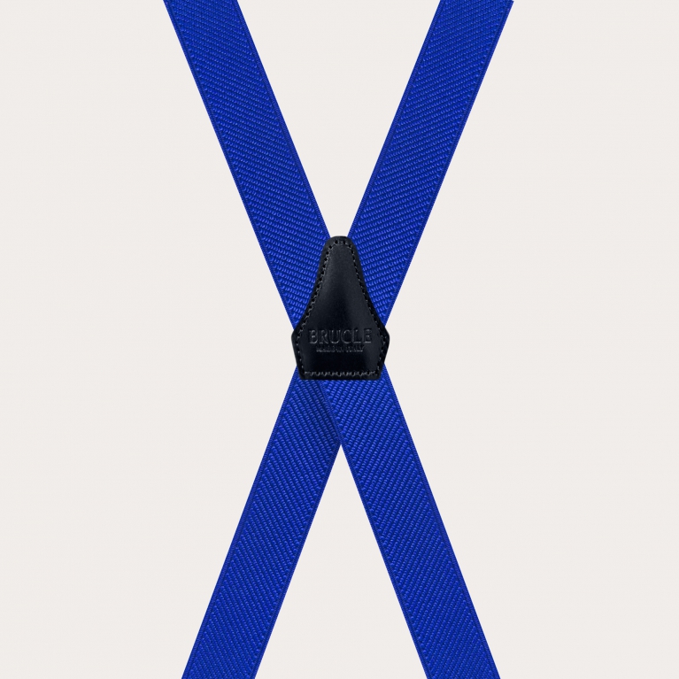 X-shaped suspenders for children and teenagers, royal blue