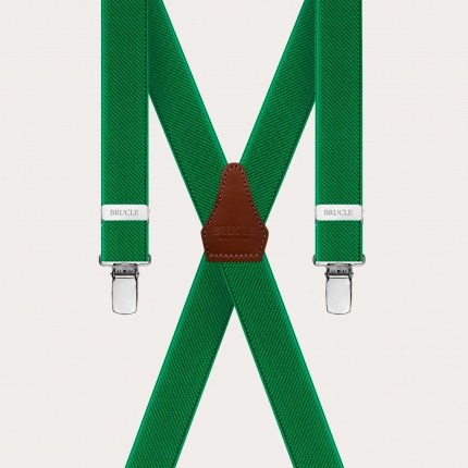 X-shaped suspenders for children and teenagers, green