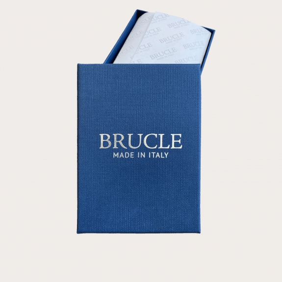 BRUCLE Portefeuille homme bleu clair avec porte-monnaie et intérieur contrasté