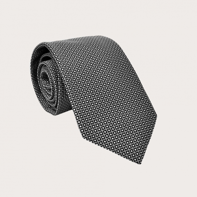 Men's black and silver tie