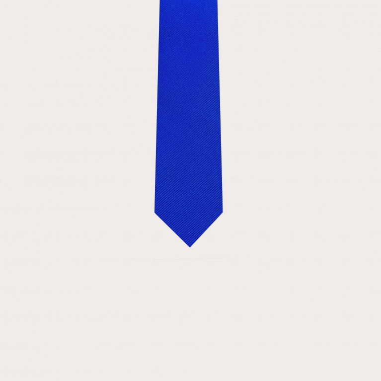 Cravatta bambino blu royal in seta