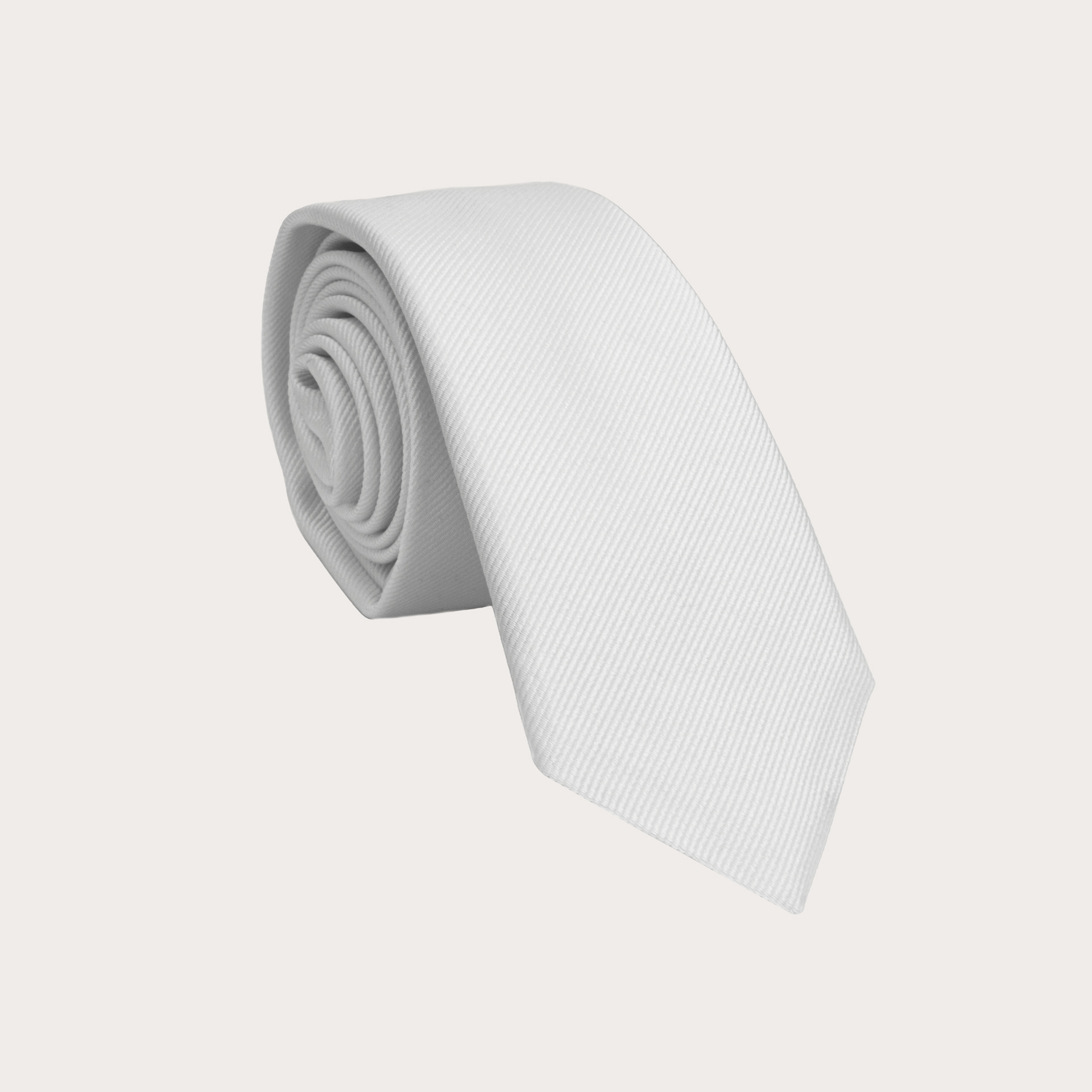 Rugido Universidad espiral Corbata de seda blanca niños Brucle | Elegancia y calidad Made in Italy