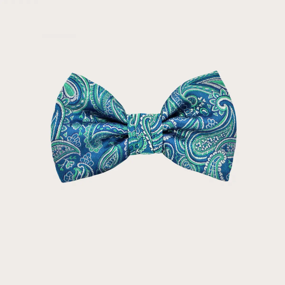 Elegante grün und blaue Paisley-Fliege für herren
