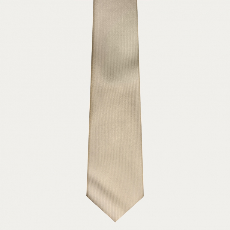 8 cm champagne silk tie