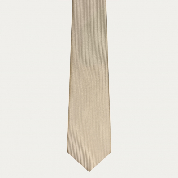 8 cm champagne silk tie