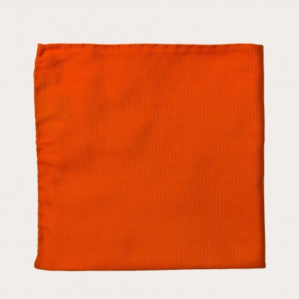 Fazzoletto da taschino uomo arancione in seta