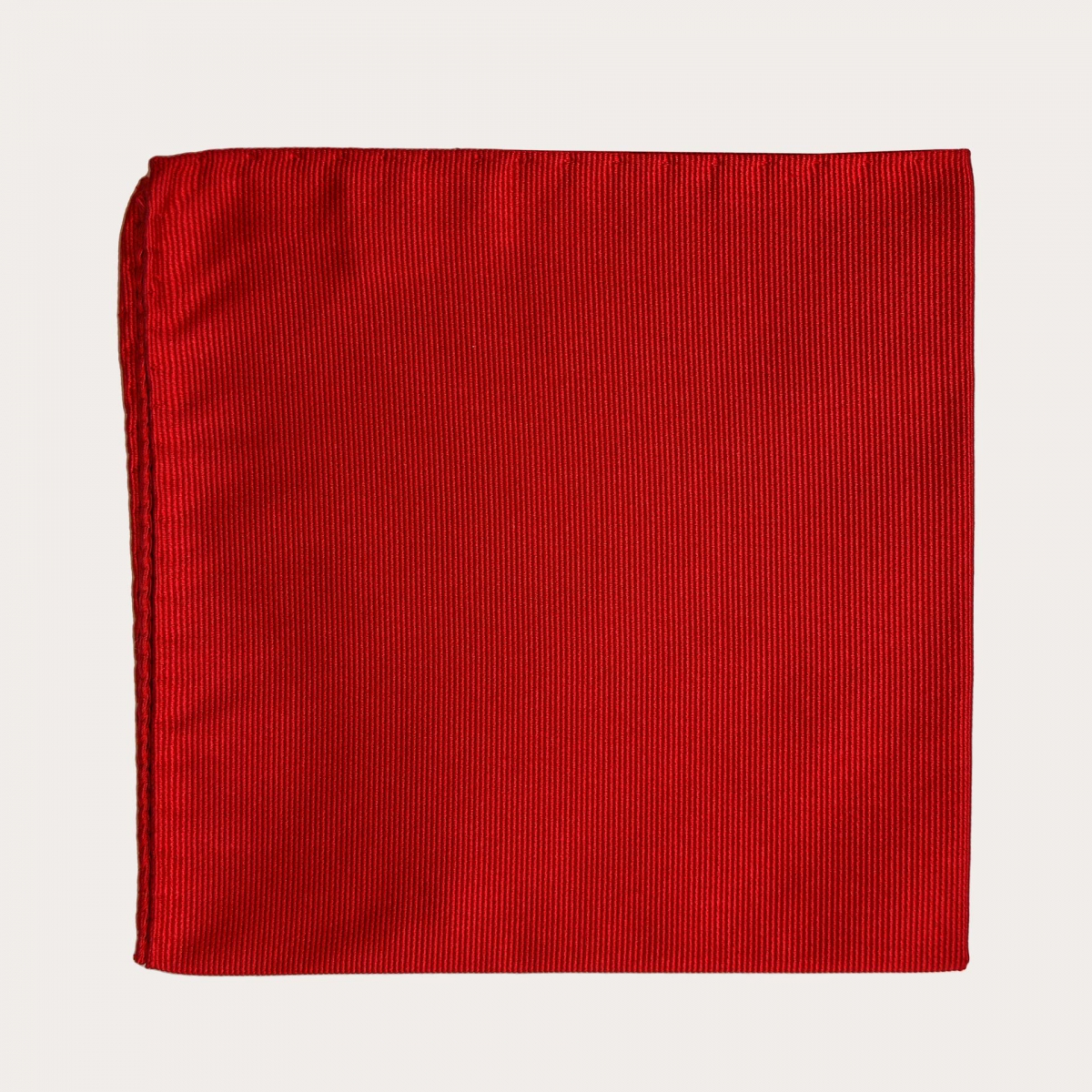 Pochette de costume pour homme en soie rouge