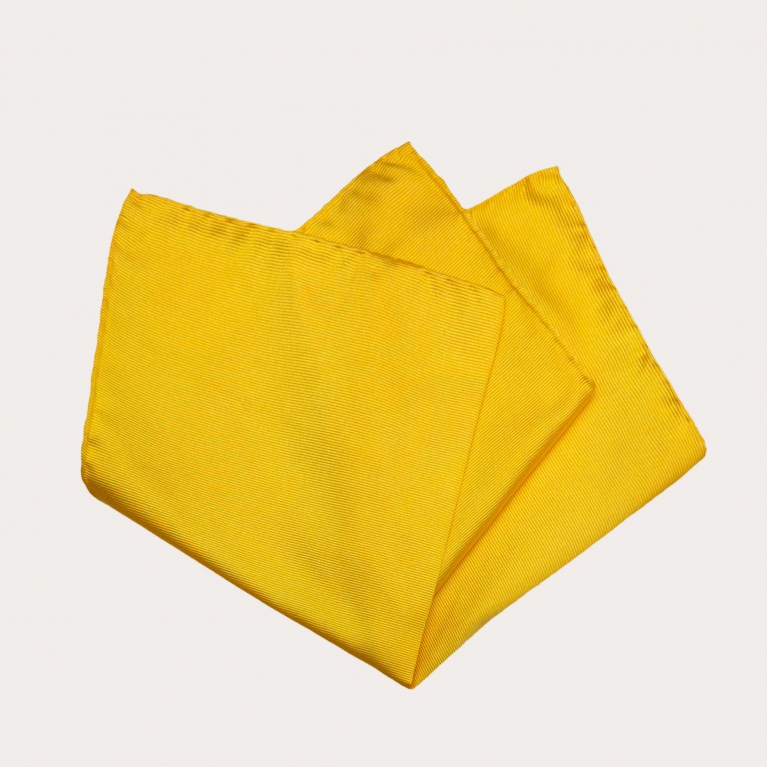 Pochette en soie jaune