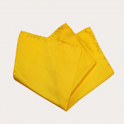 Pañuelo de bolsillo de seda amarillo