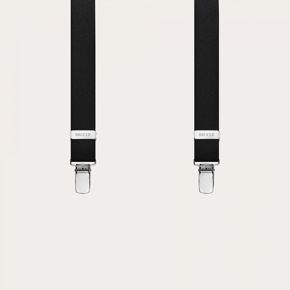 Narrow black X-shaped suspenders