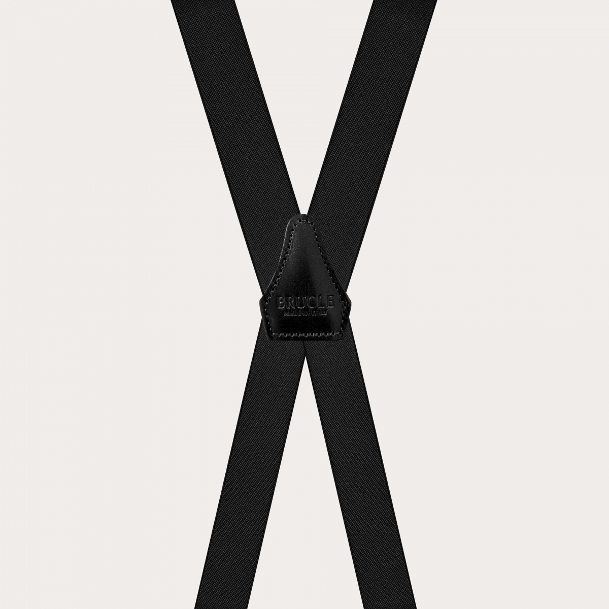 Narrow black X-shaped suspenders