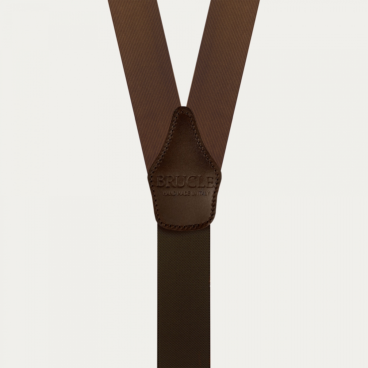 Elegant brown silk suspenders