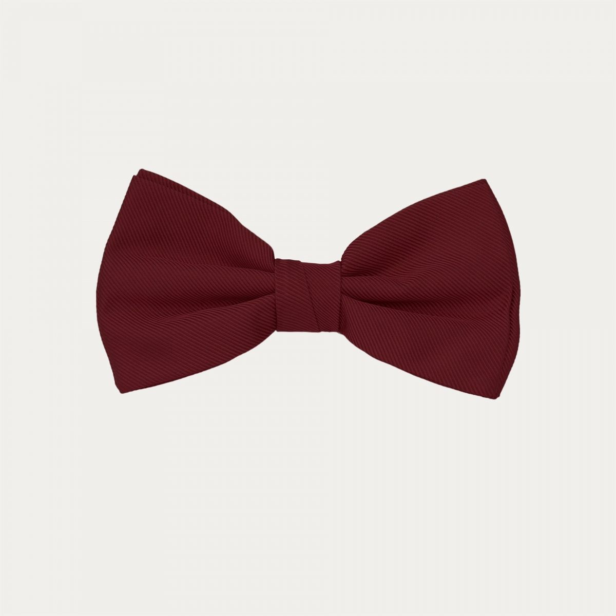 Coordinated silk set consisting of burgundy suspenders and bow tie