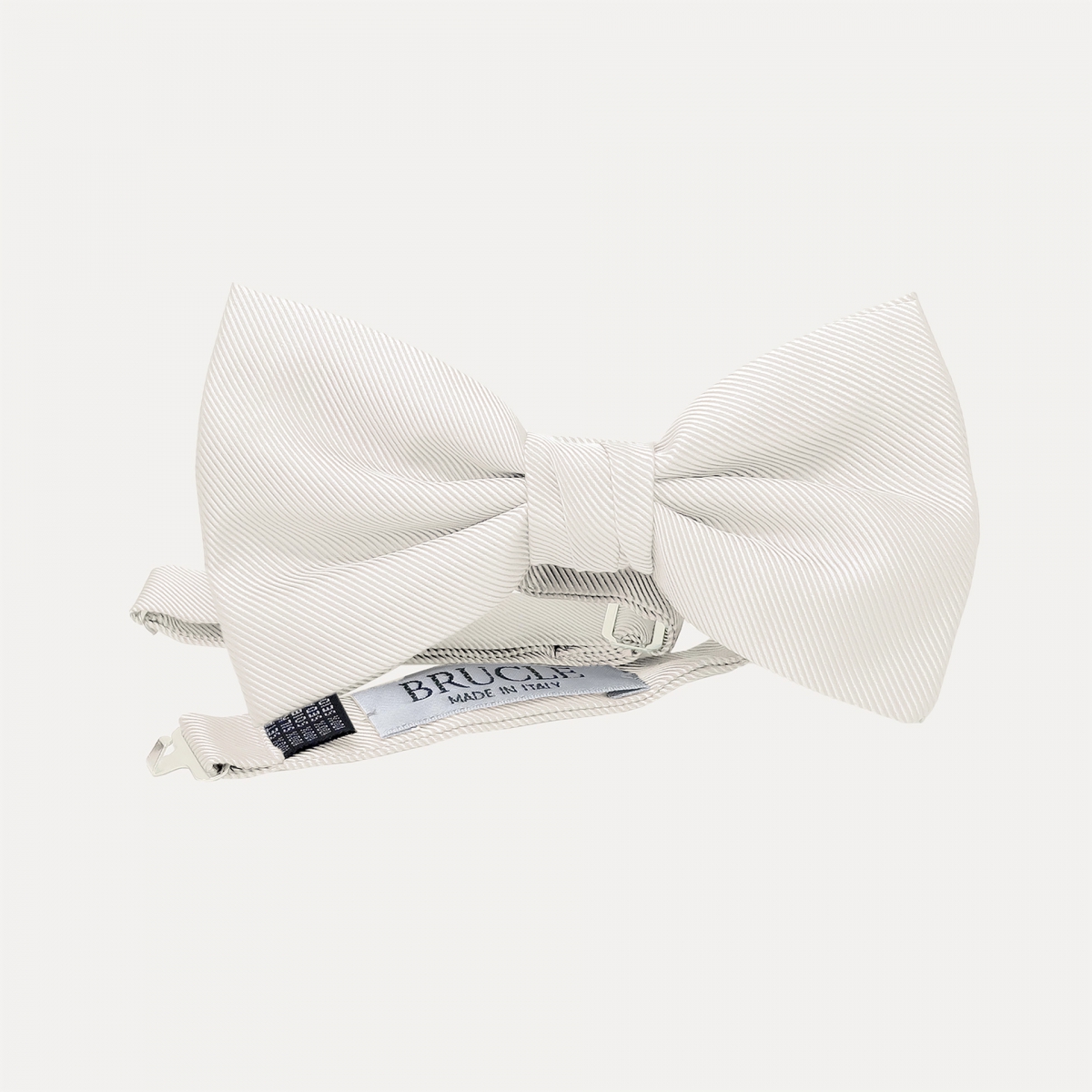 White jacquard silk bow tie