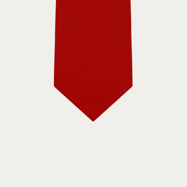 Cravatta rossa in raso di seta