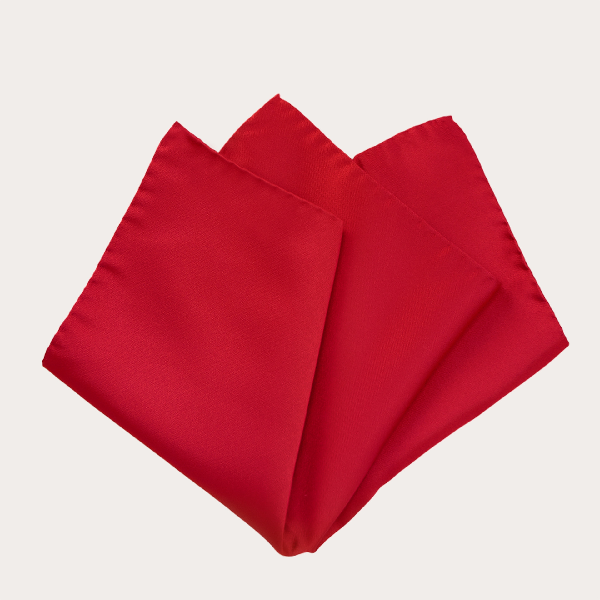 Red Silk Satin Pocket Square