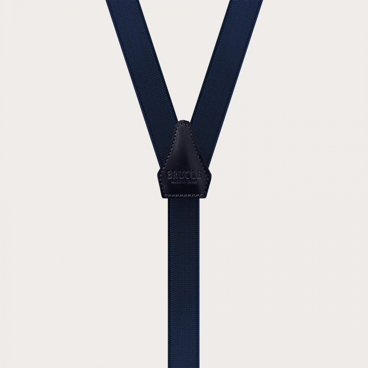 Tight suspenders in elastic blue satin, only clips