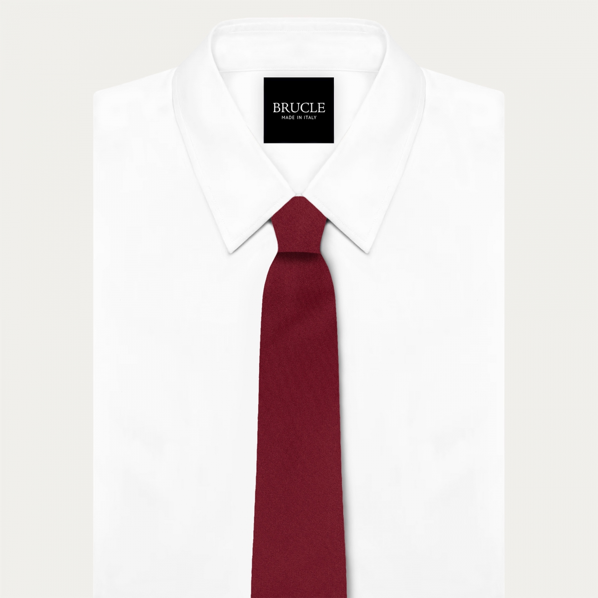 Classic burgundy silk satin tie