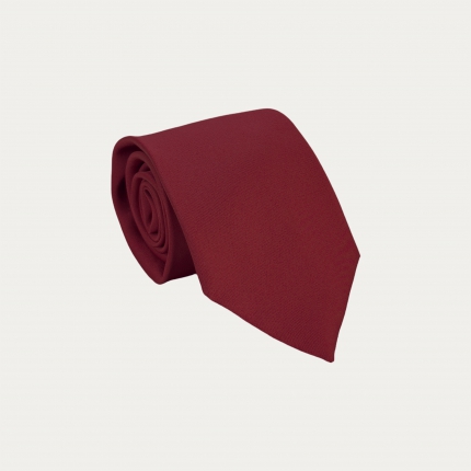 Cravatta classica bordeaux in raso di seta